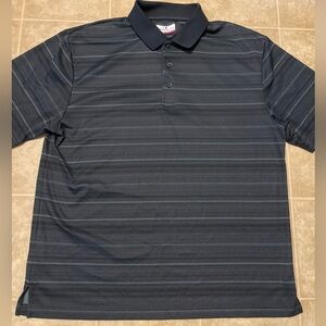 Grand Slam airflow gray striped golf polo